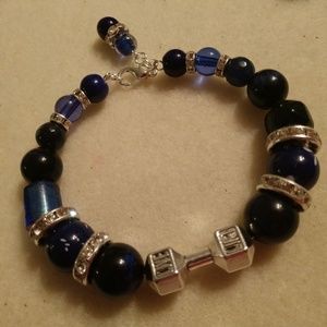 Lift Live Barbell Workout Memory Wire Bracelet